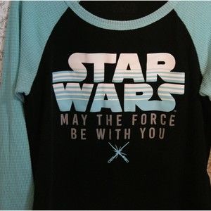 Med Star Wars May The Force Be With You Sleep Top Long Sleeve Lightsabers